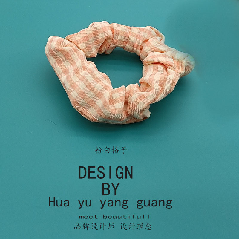 Wholesale Plaid Large Intestine Hair Ties